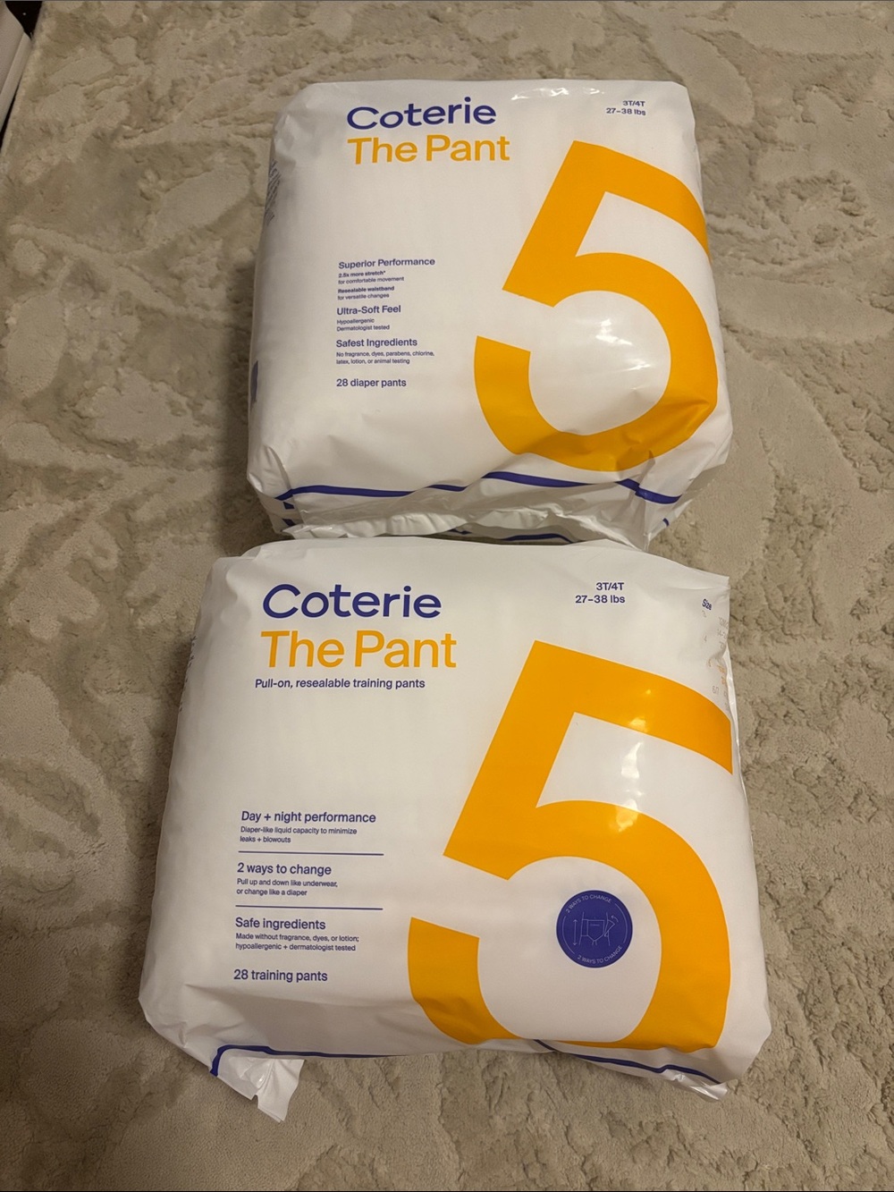 Coterie The Pant Size 5 Pull-On Training Pants Lot of 2 NEW